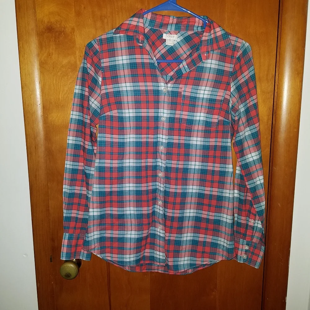 J. Crew Perfect Button Up in Plaid